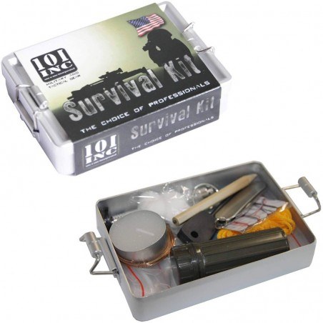 All-in-One Survival Kit Tin (compact, 12-piece)