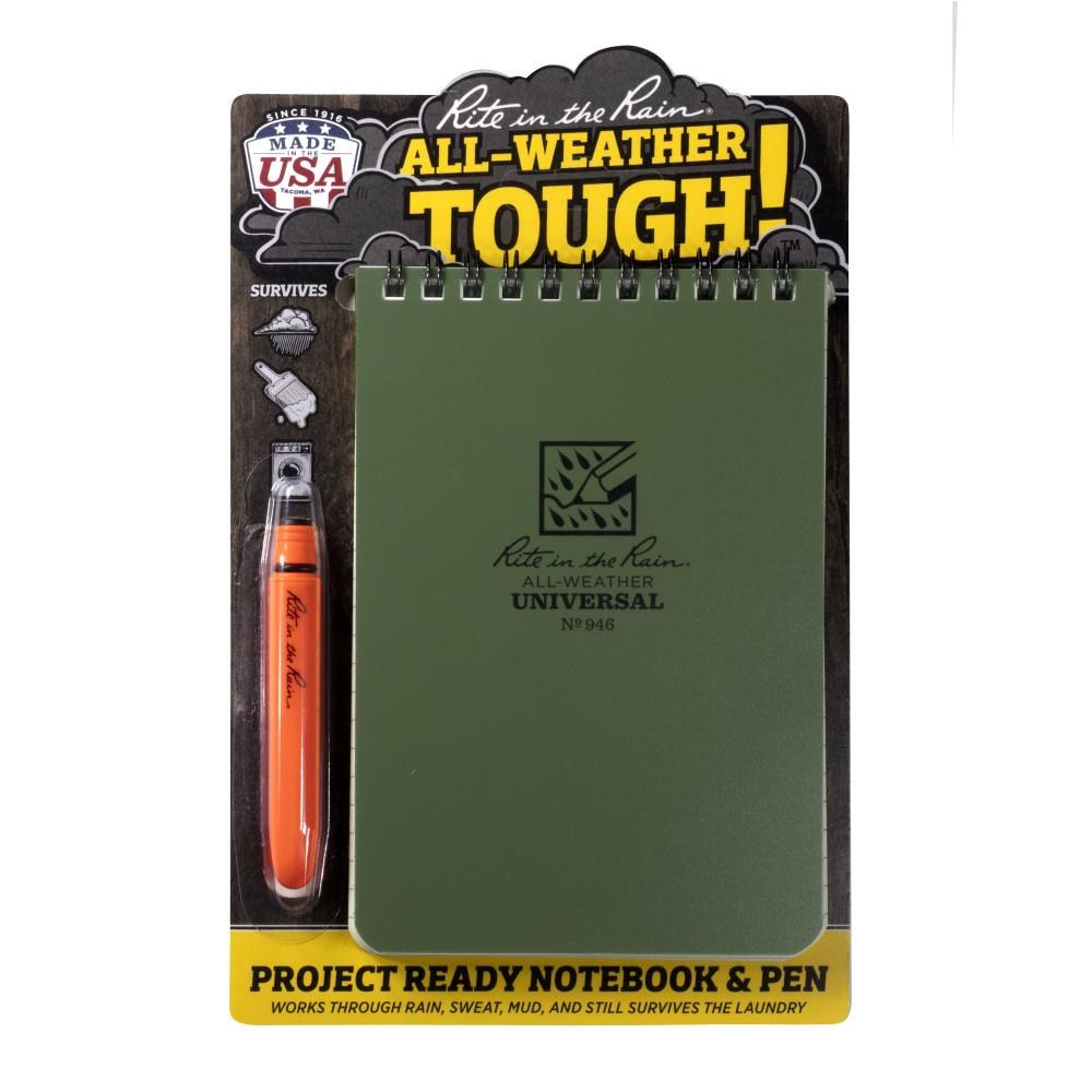 Waterproof Notebook & All-Weather Pen Set
